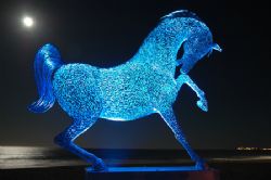 Ocean front sculptures on display Currumbin Beach Queensl... by John Natoli 
